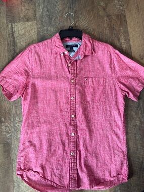 Tommy Hilfiger Men's Short-Sleeve Button-Down Polo Shirt